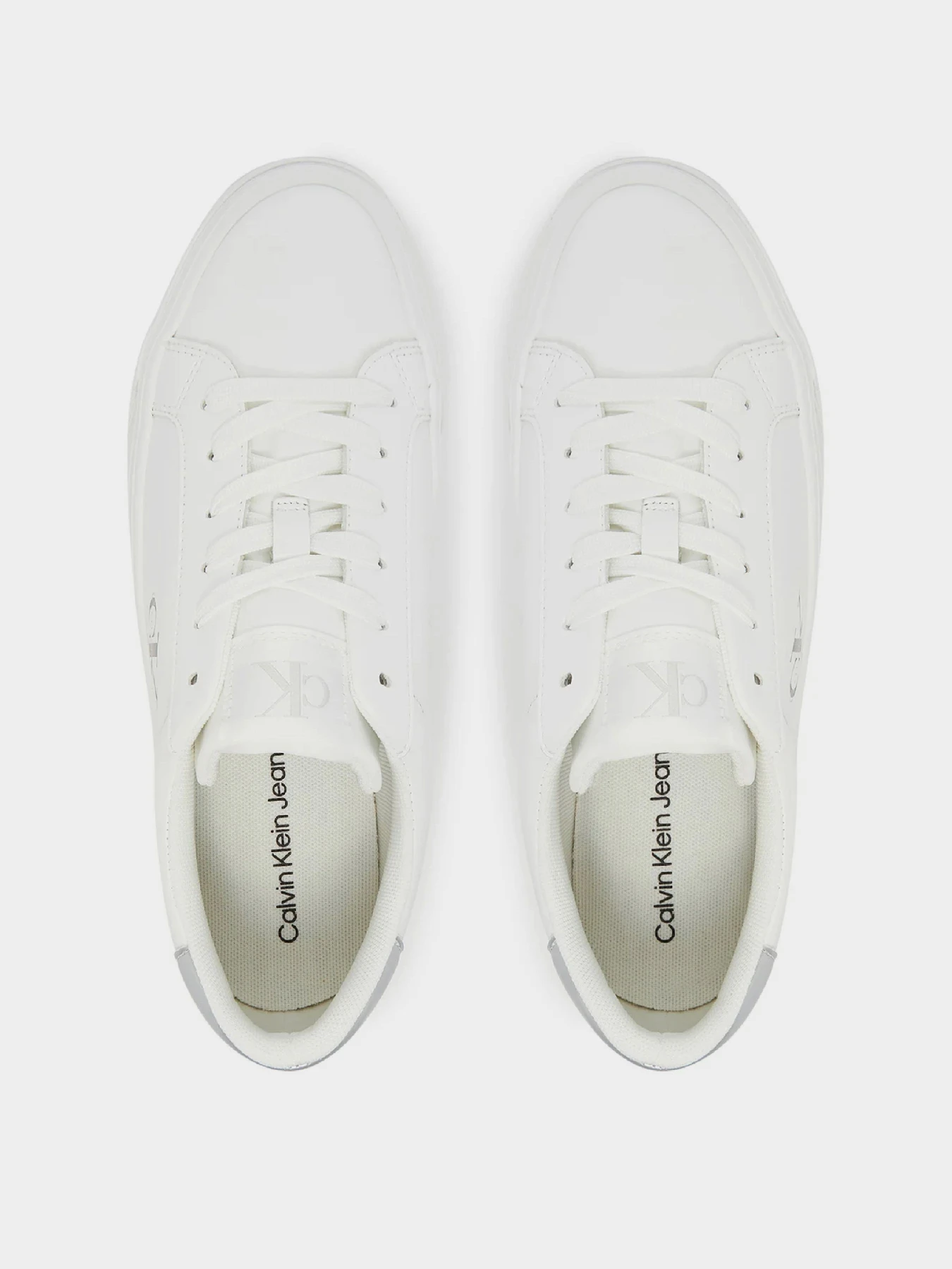 Кеды Calvin Klein VULC FLATF LTH SILVER LOGO TAG модель YW0YW01877-02R Фото