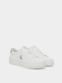 Кеды Calvin Klein VULC FLATF LTH SILVER LOGO TAG модель YW0YW01877-02R Фото
