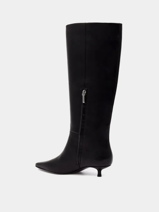 Шкіряні Жіночі Чоботи Calvin Klein KITTEN HEEL HIGH BOOT LTH фото 2
