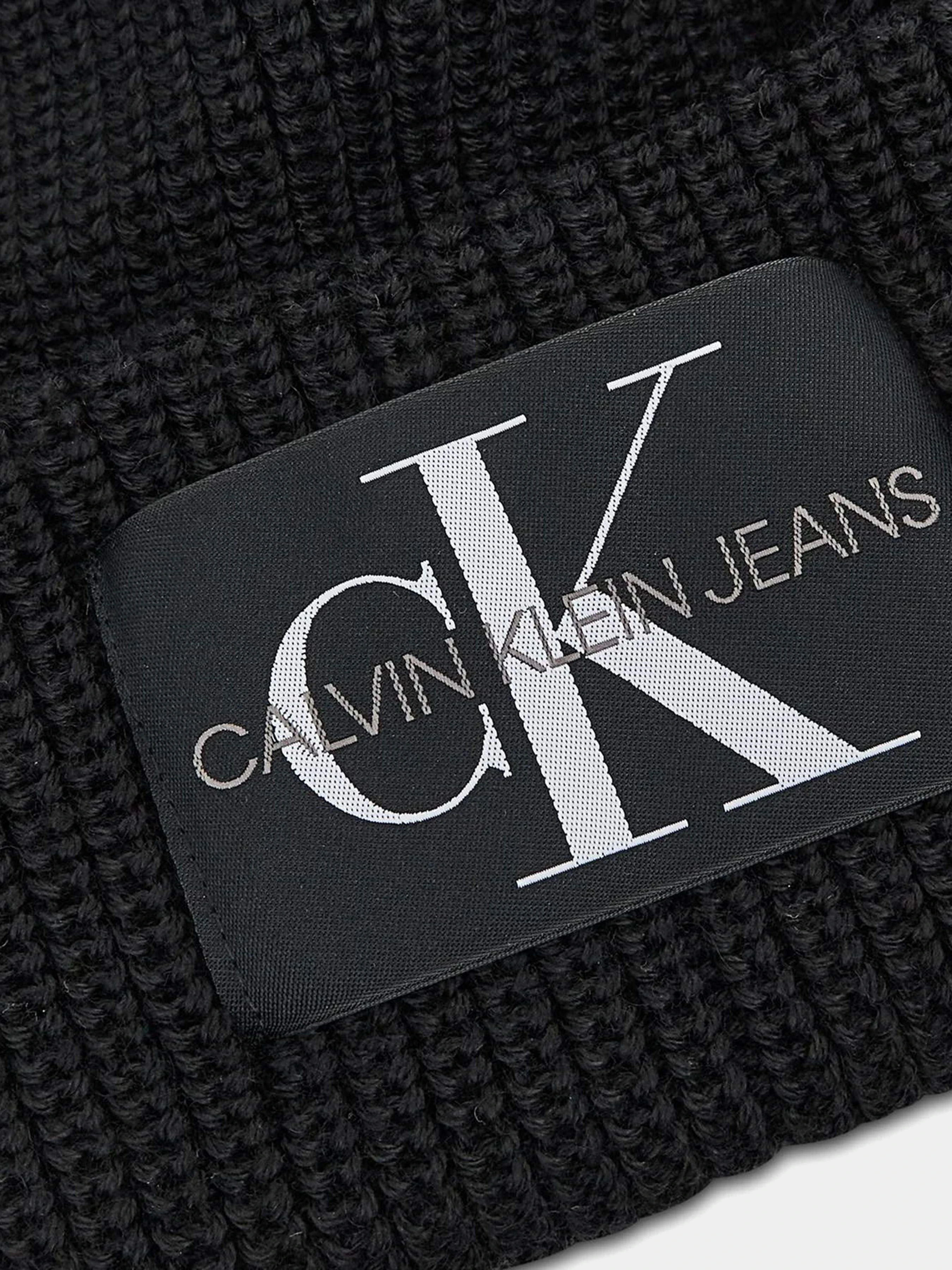 Calvin Klein Monogram Beanie Wl Шапка колір чорний фото 3