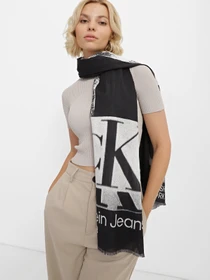 Шарфи та хустки Calvin Klein Monologo Embro Scarf модель K60K610912-BDS Фото