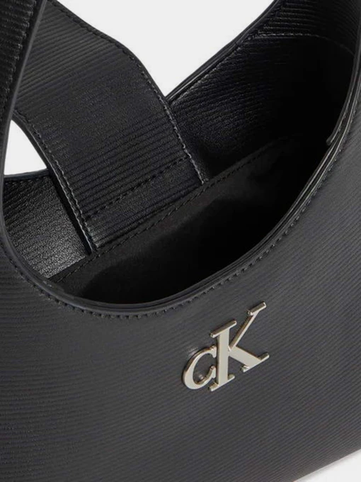 Calvin Klein Minimal Monogram Shoulder Bag T Хобо колір чорний фото 3