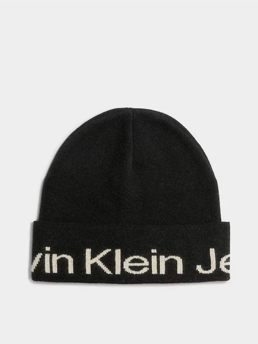 Шапки та кепки Calvin Klein Logo Beanie модель K60K611271-BDS Фото