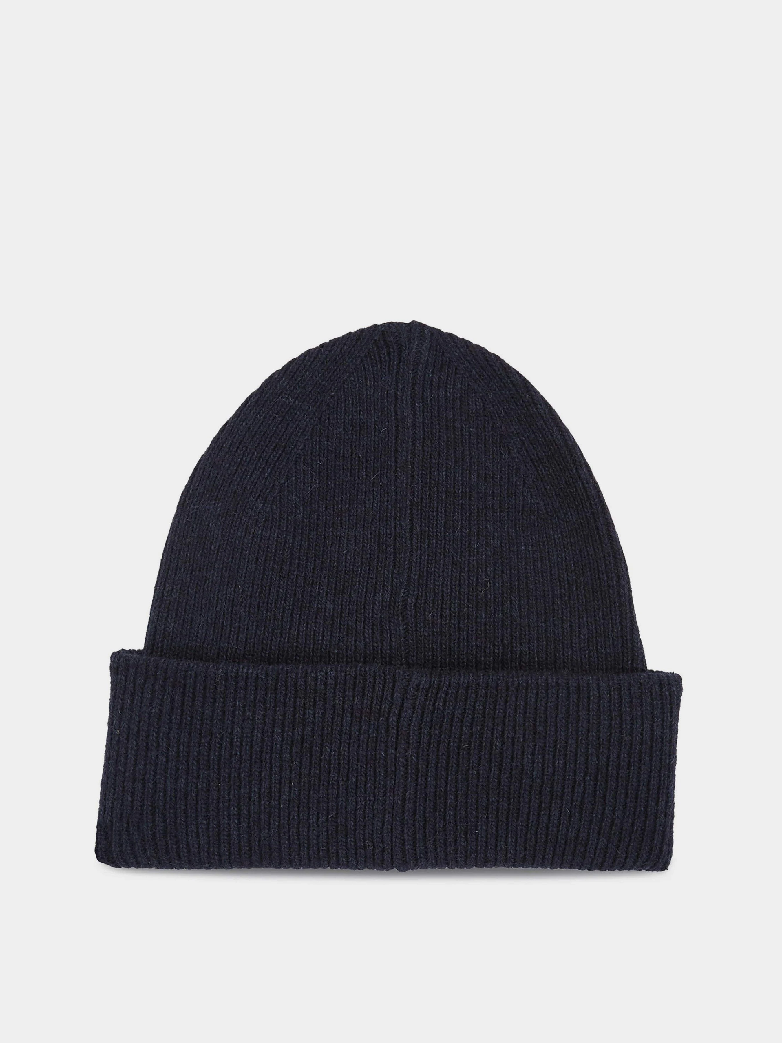 Calvin Klein Leather Patch Docker Beanie Шапка колір чорний фото 2