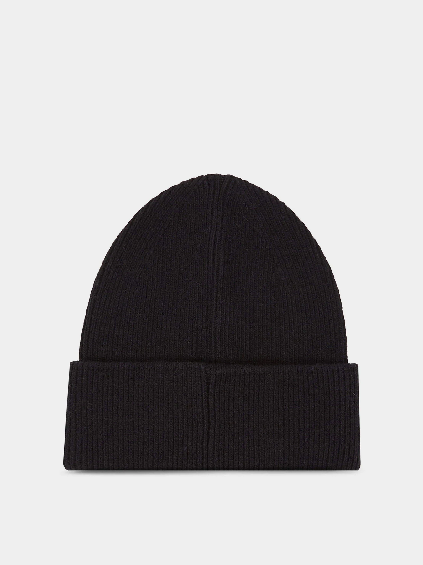 Шапки та кепки Calvin Klein Leather Patch Docker Beanie модель K50K510978-BAX Шапки та кепки Calvin Klein Leather Patch Docker Beanie модель K50K510978-BAX Фото