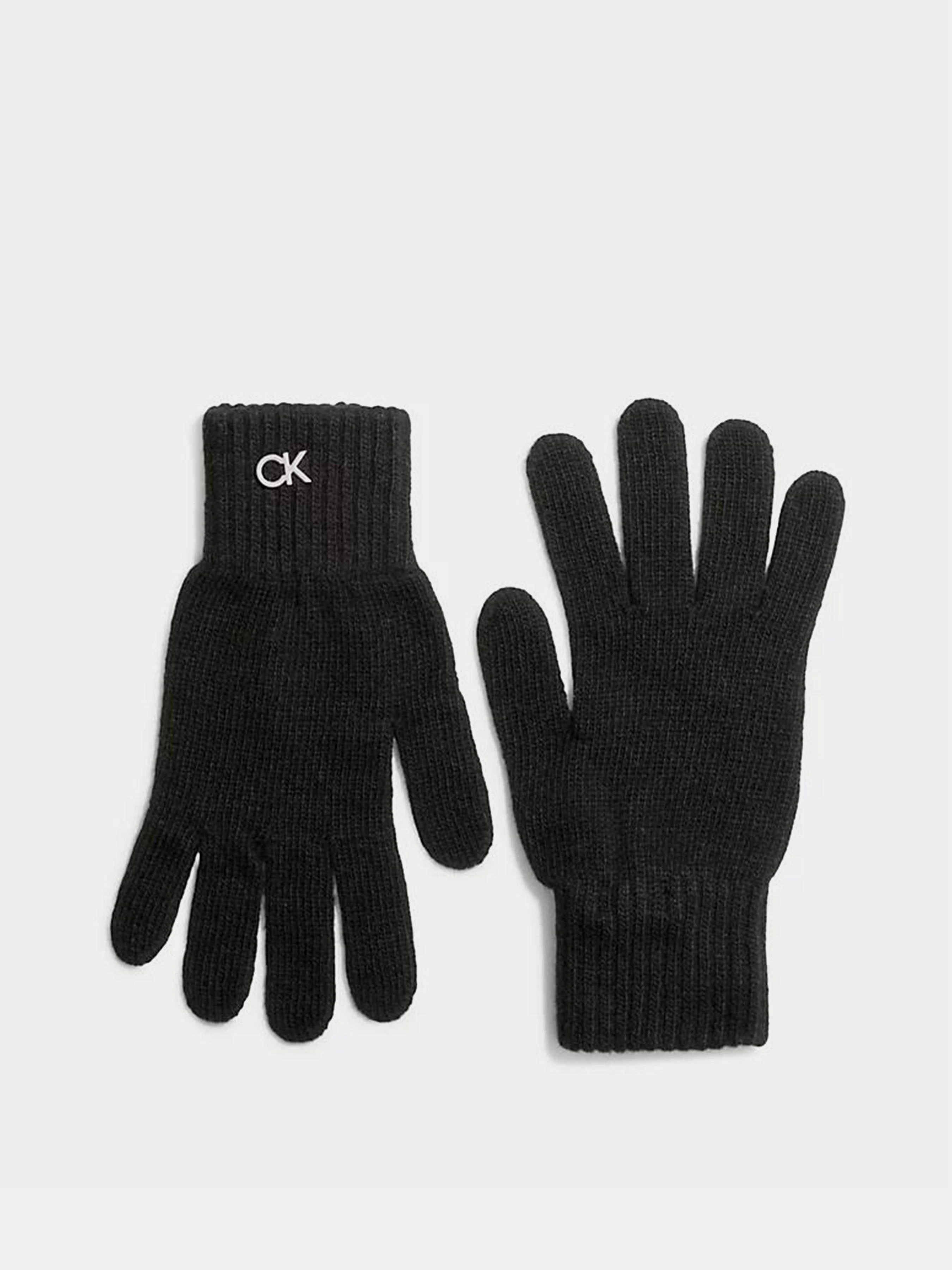 Calvin Klein Re-Lock Knit Gloves Рукавички колір чорний