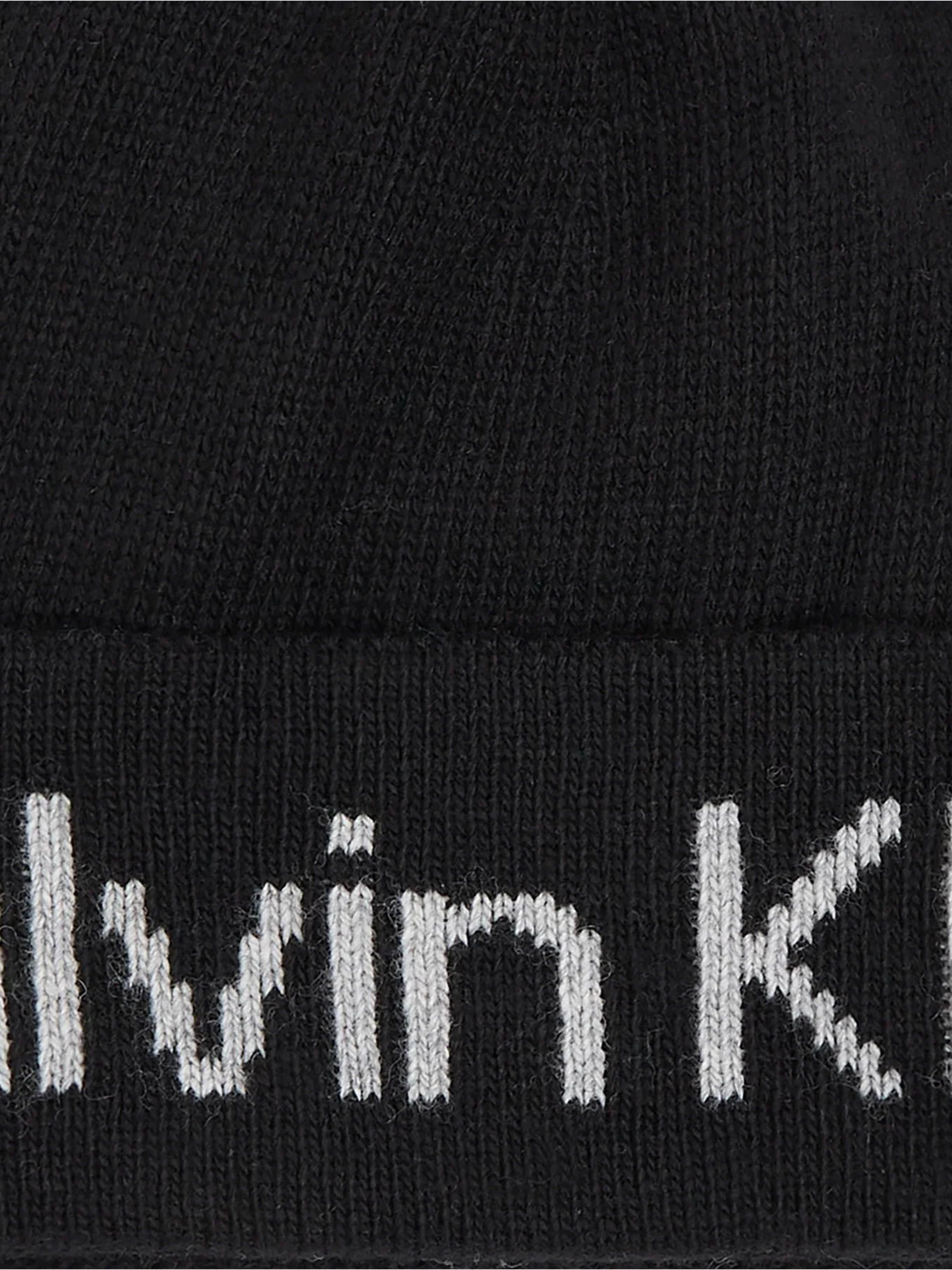 Calvin Klein Logo Reverso Tonal Beanie Шапка колір чорний фото 3