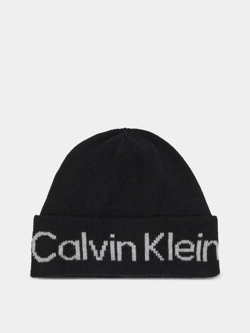 Шапки та кепки Calvin Klein Logo Reverso Tonal Beanie модель K60K611151-BAX Фото