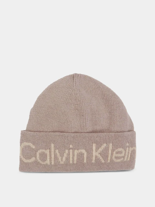 Шапки та кепки Calvin Klein Logo Reverso Tonal Beanie модель K60K611151-PBP Фото