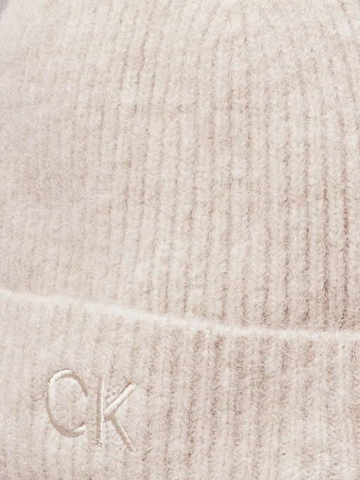 Calvin Klein Embroidery Airy Шапка колір молочний фото 3