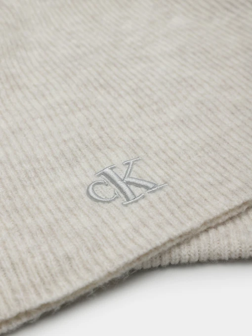 Calvin Klein Thick Embroidery Шарф колір молочний фото 2