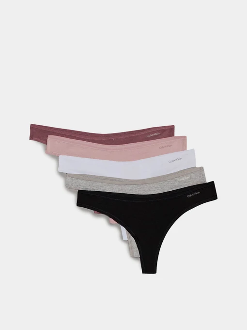 Нижнее белье Calvin Klein Underwear 5 Pack Thongs модель 000QD5250E-PYG Фото
