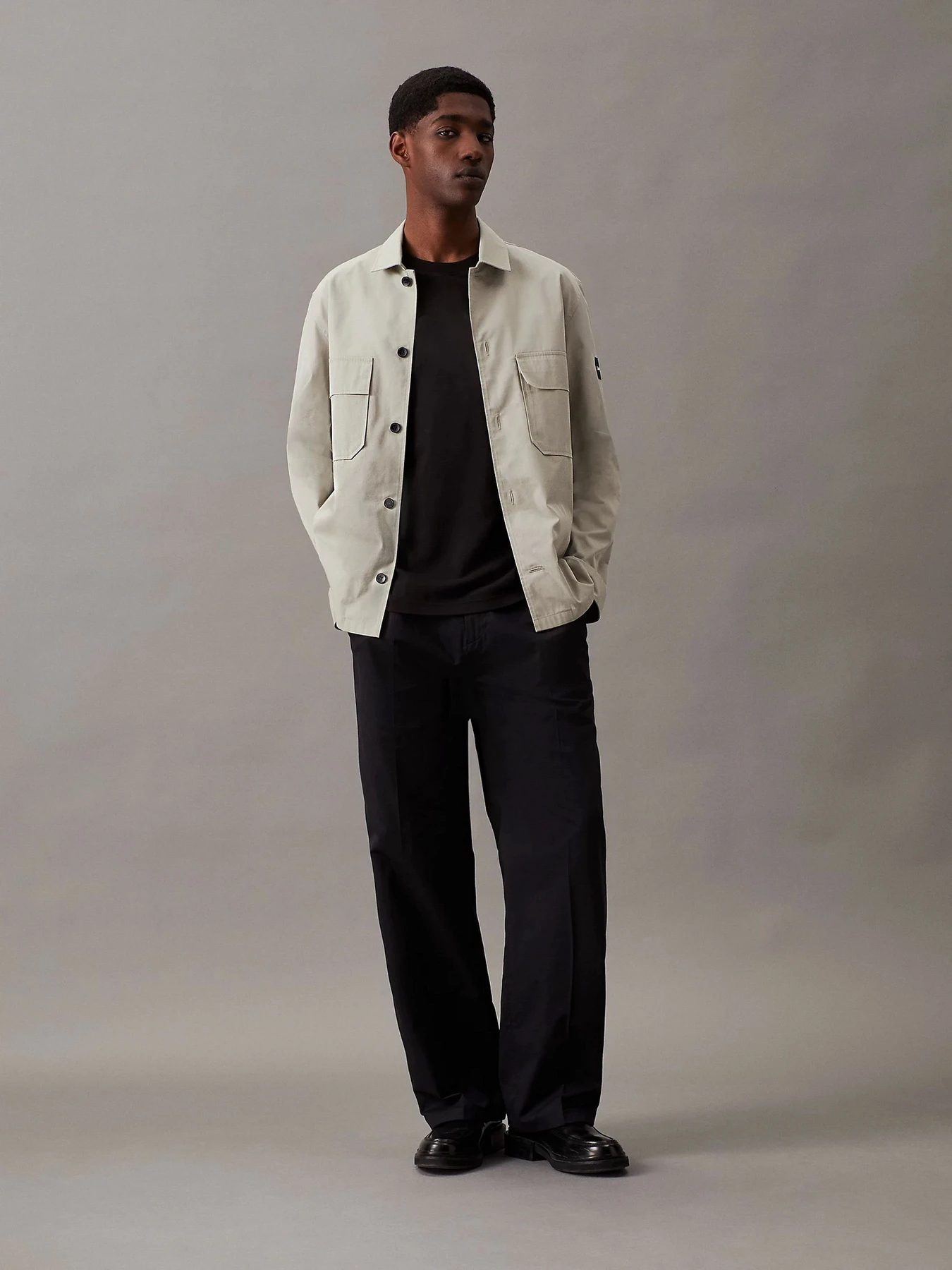 Рубашки Calvin Klein Cotton Nylon Overshirt модель K10K109920-PC7 Рубашки Calvin Klein Cotton Nylon Overshirt модель K10K109920-PC7 Фото