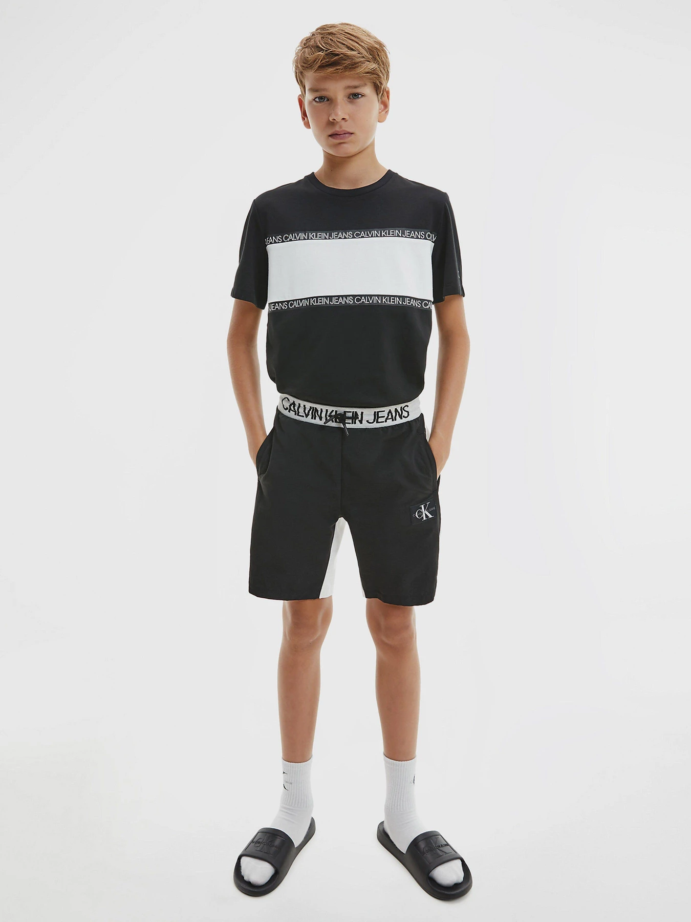 Шорты Calvin Klein Punto Fabric Mix Jogger модель IB0IB00794-P34 Шорты Calvin Klein Punto Fabric Mix Jogger модель IB0IB00794-P34 Фото