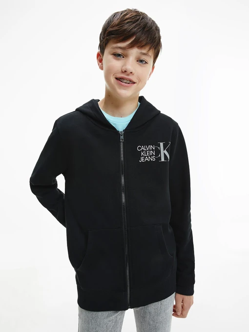 Худи и свитшоты Calvin Klein Hybrid Logo Zip модель IB0IB00800-BEH Фото