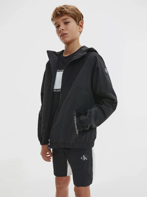 Куртки и дубленки Calvin Klein Monogram Badge модель IB0IB00856-BEH Фото