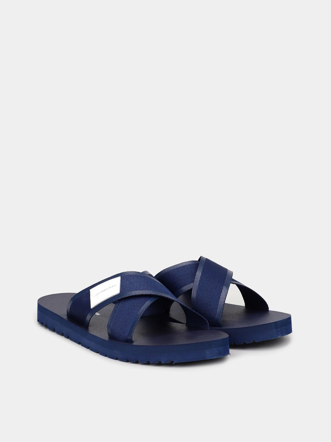 Шльопанці Calvin Klein Crisscros Badge модель YM0YM00641-C7I Шльопанці Calvin Klein Crisscros Badge модель YM0YM00641-C7I Фото