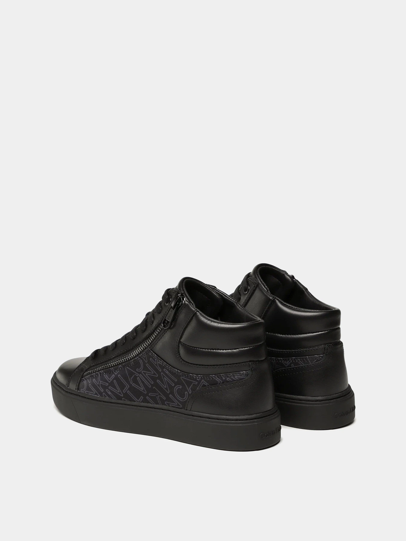 Кеды Calvin Klein High Top Lace Up W/Zip Mono модель HM0HM01046-0GK Фото