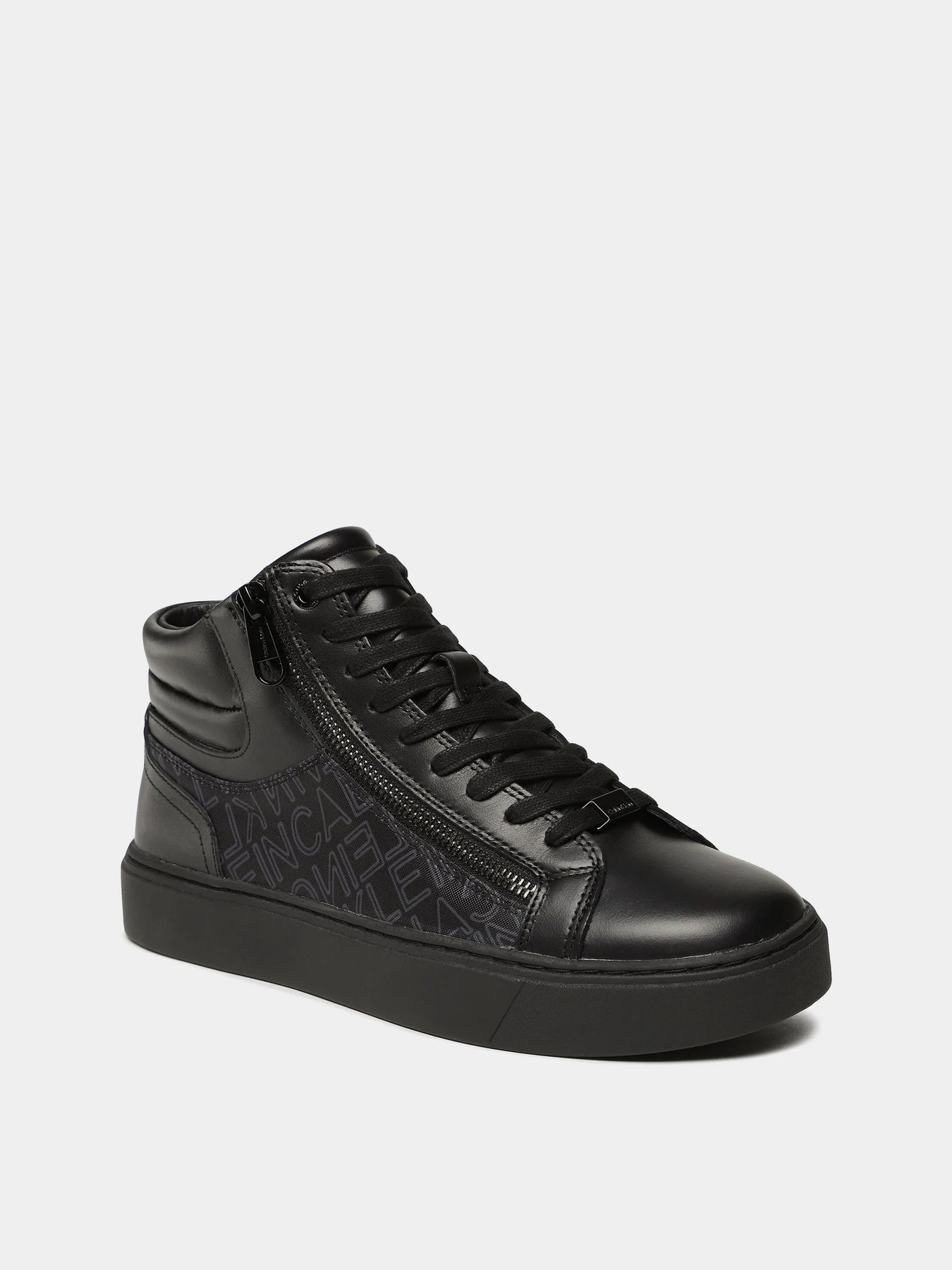 Кеды Calvin Klein High Top Lace Up W/Zip Mono модель HM0HM01046-0GK Фото