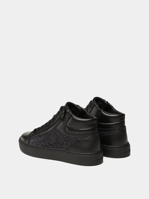 Шкіряні Чоловічі Кеди високі Calvin Klein High Top Lace Up W/Zip Mono фото 2