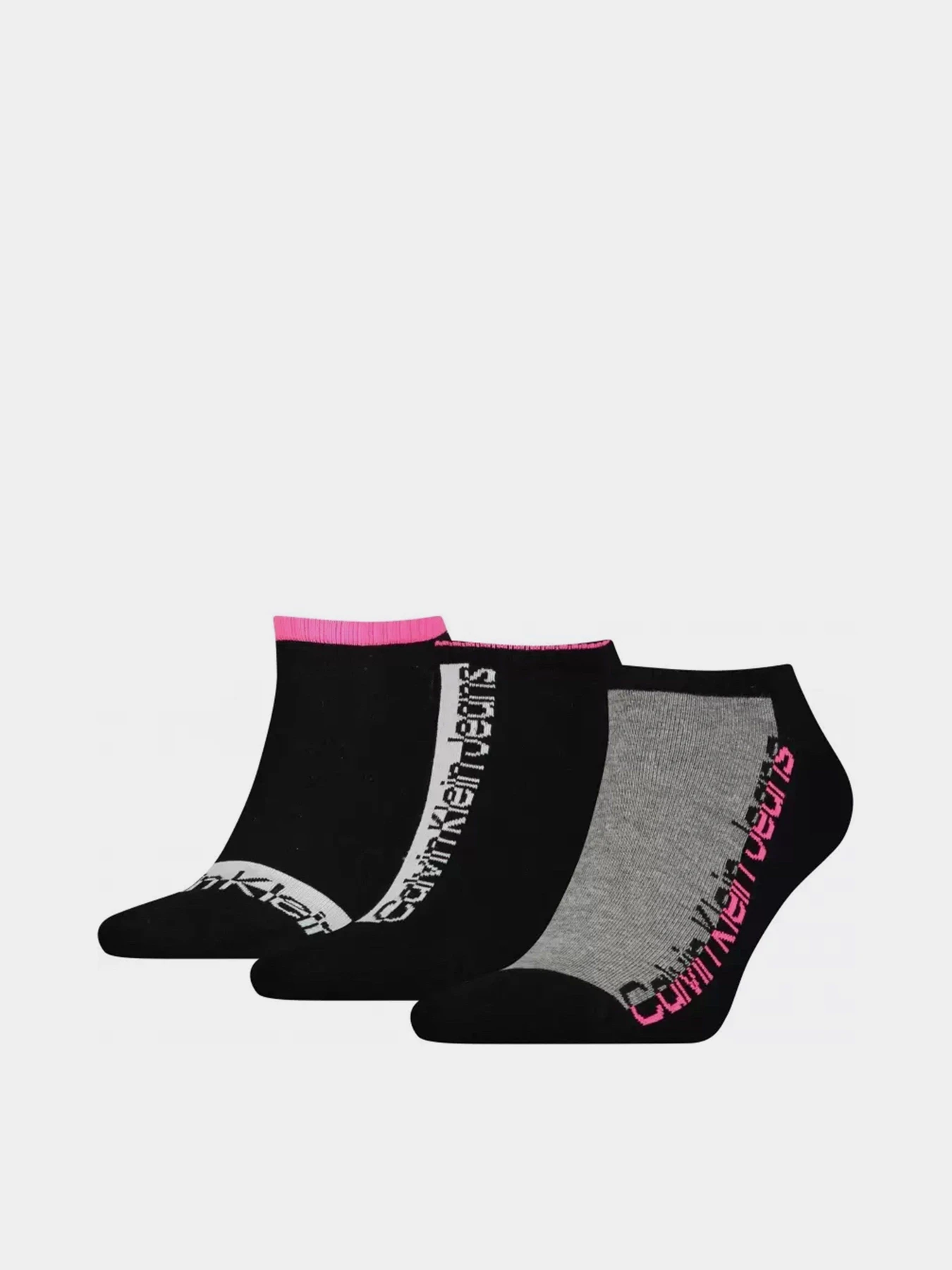 Носки и гольфы Calvin Klein 3 Pack Logo Ankle Socks модель 701218753001 Фото