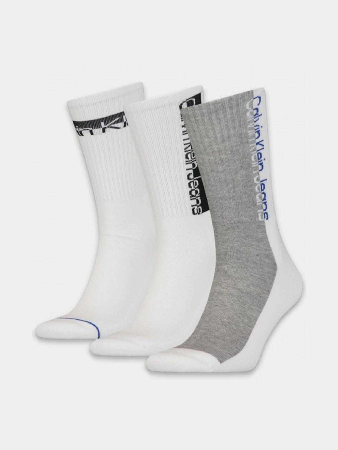 Носки и гольфы Calvin Klein 3 Pack Logo Crew Socks модель 701218735002 Фото