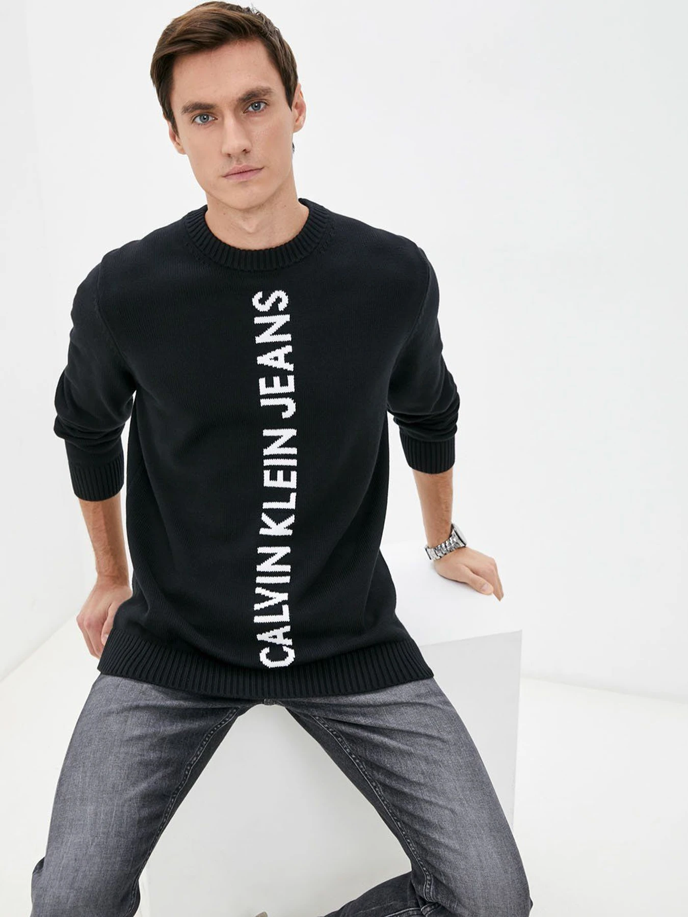 Свитры и кардиганы Calvin Klein Jeans модель J30J319590_BEH Свитры и кардиганы Calvin Klein Jeans модель J30J319590_BEH Фото