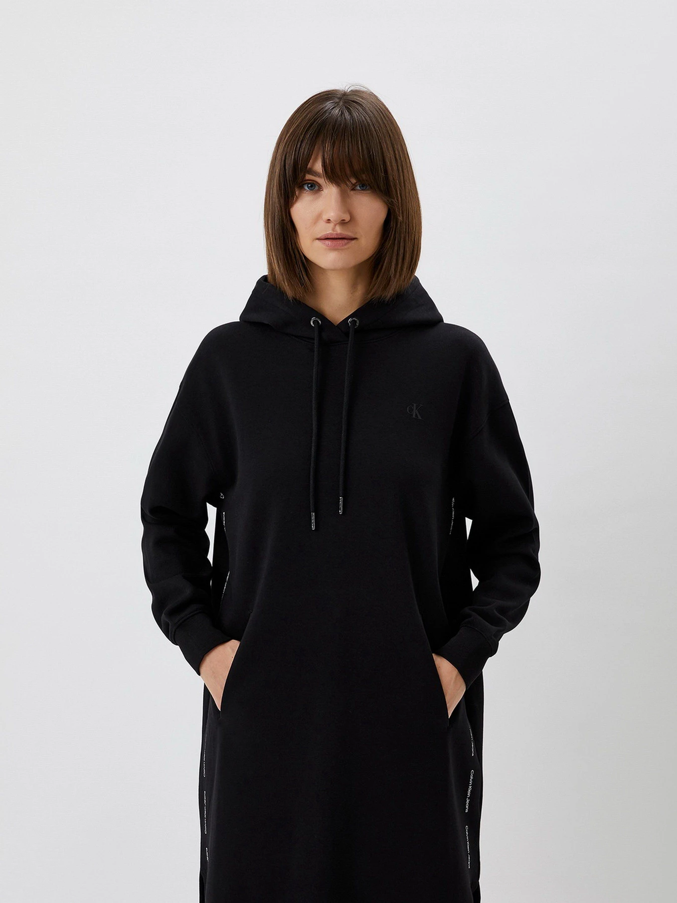 Платья Calvin Klein Jeans Side Repeat Logo Hoodie Dress модель J20J217915_BEH Фото