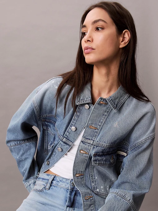 Бавовняна Жіноча Джинсова куртка Calvin Klein Jeans фото 3
