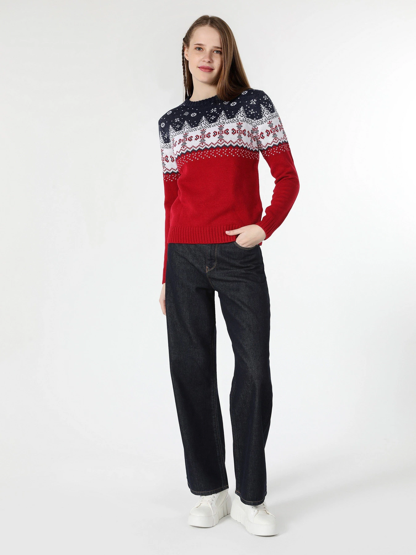 Свитры и кардиганы Colin’s модель CL1061493RED Фото
