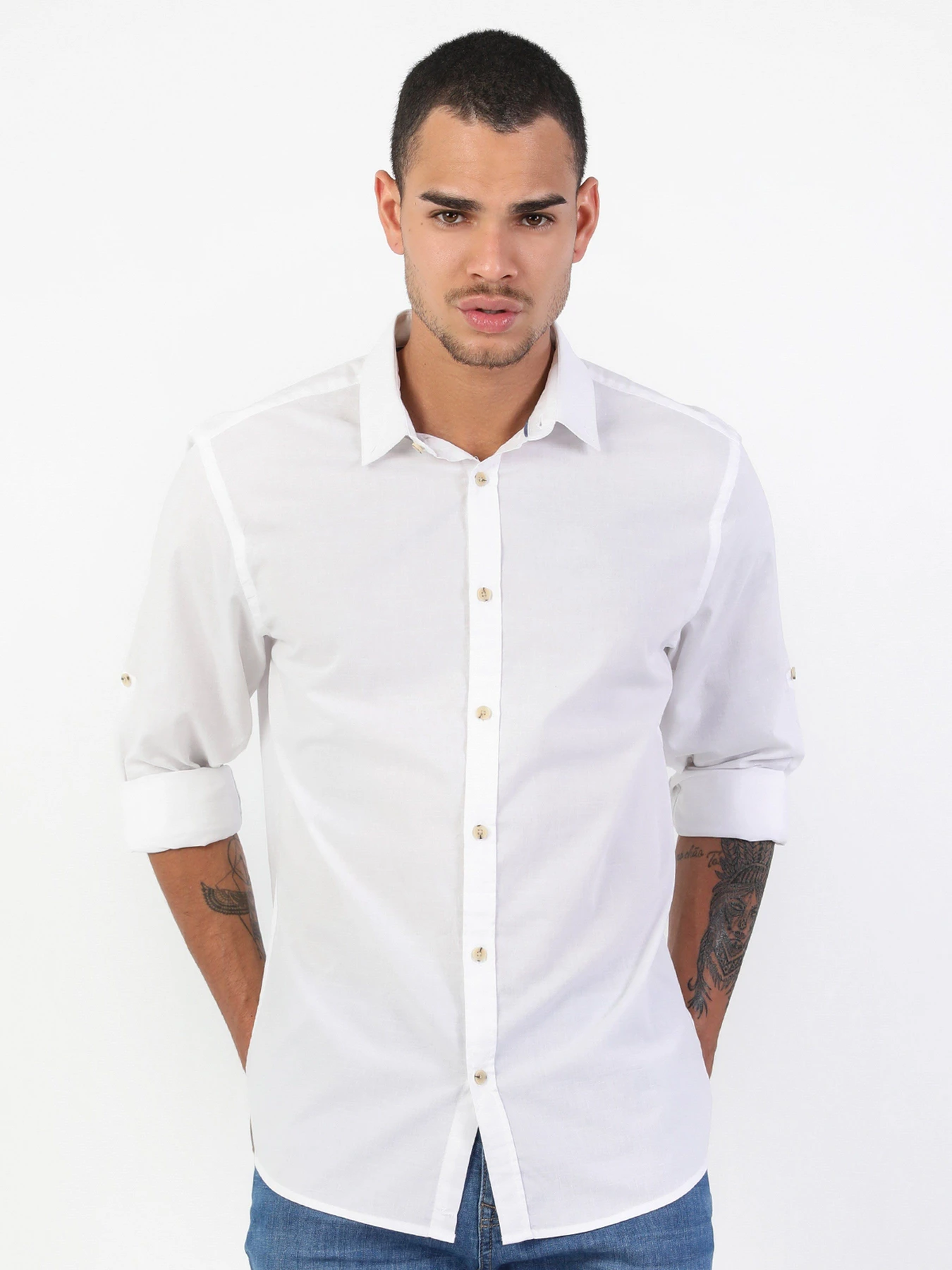 Рубашки Colin’s модель CL1042513WHT Рубашки Colin’s модель CL1042513WHT Фото