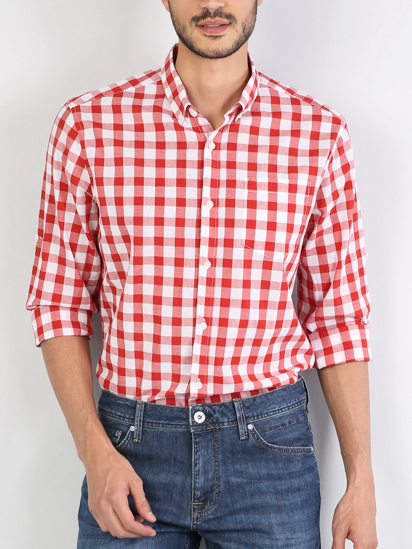 Рубашки Colin’s модель CL1043071RED Рубашки Colin’s модель CL1043071RED Фото