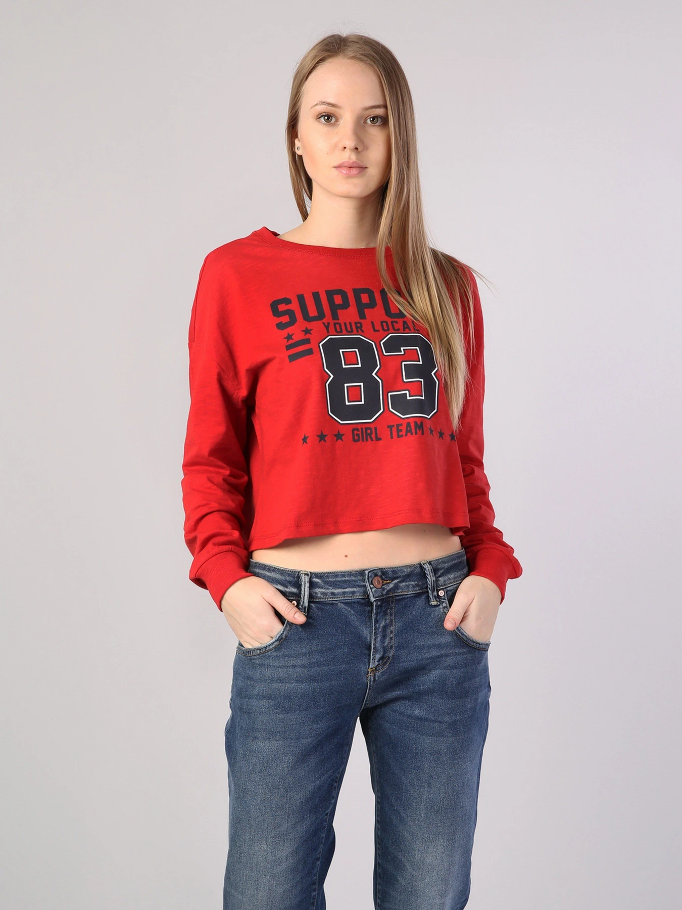 Худи и свитшоты Colin’s модель CL1035603RED Фото