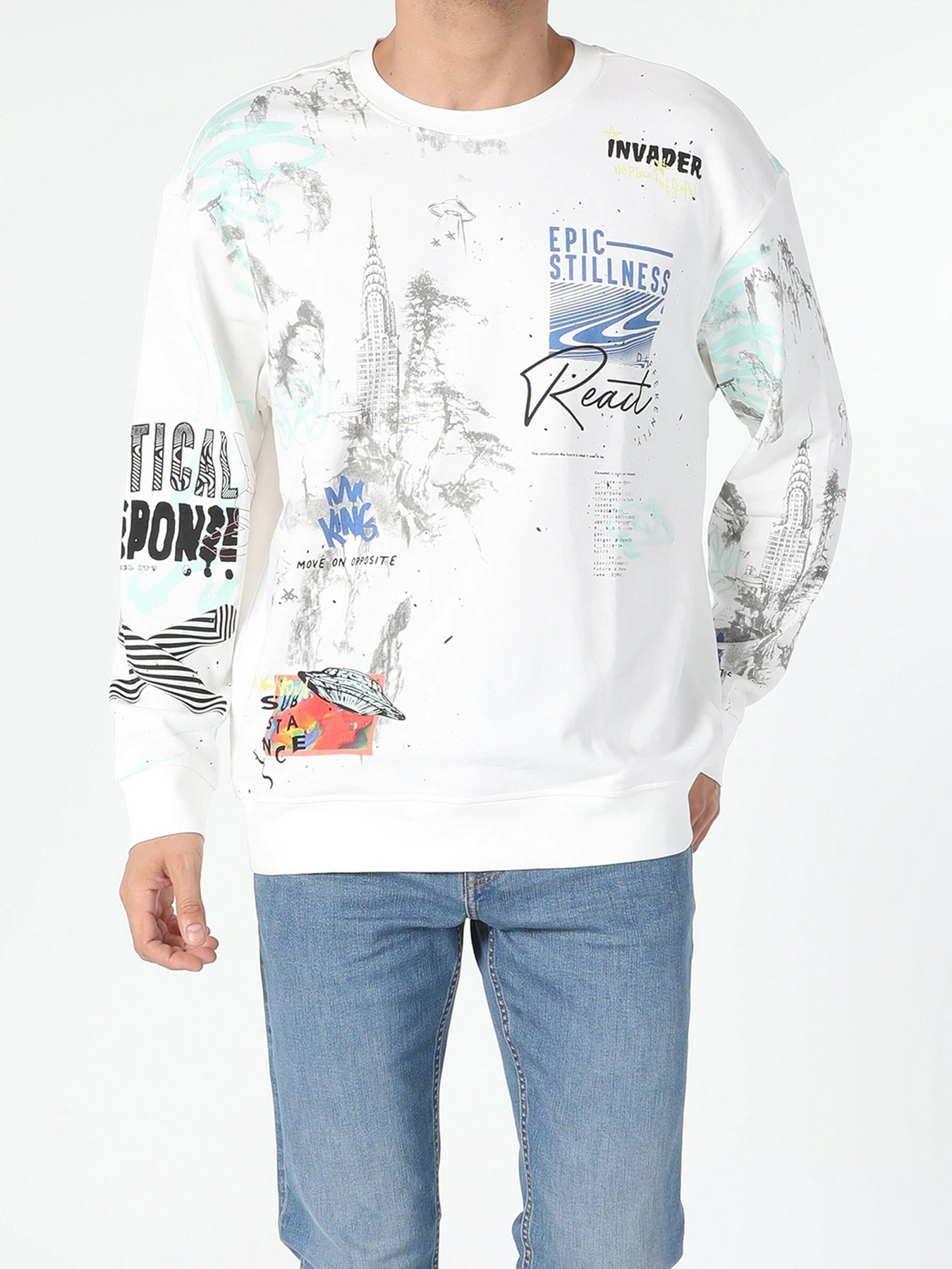 Худи и свитшоты Colin’s модель CL1054847WHT Худи и свитшоты Colin’s модель CL1054847WHT Фото