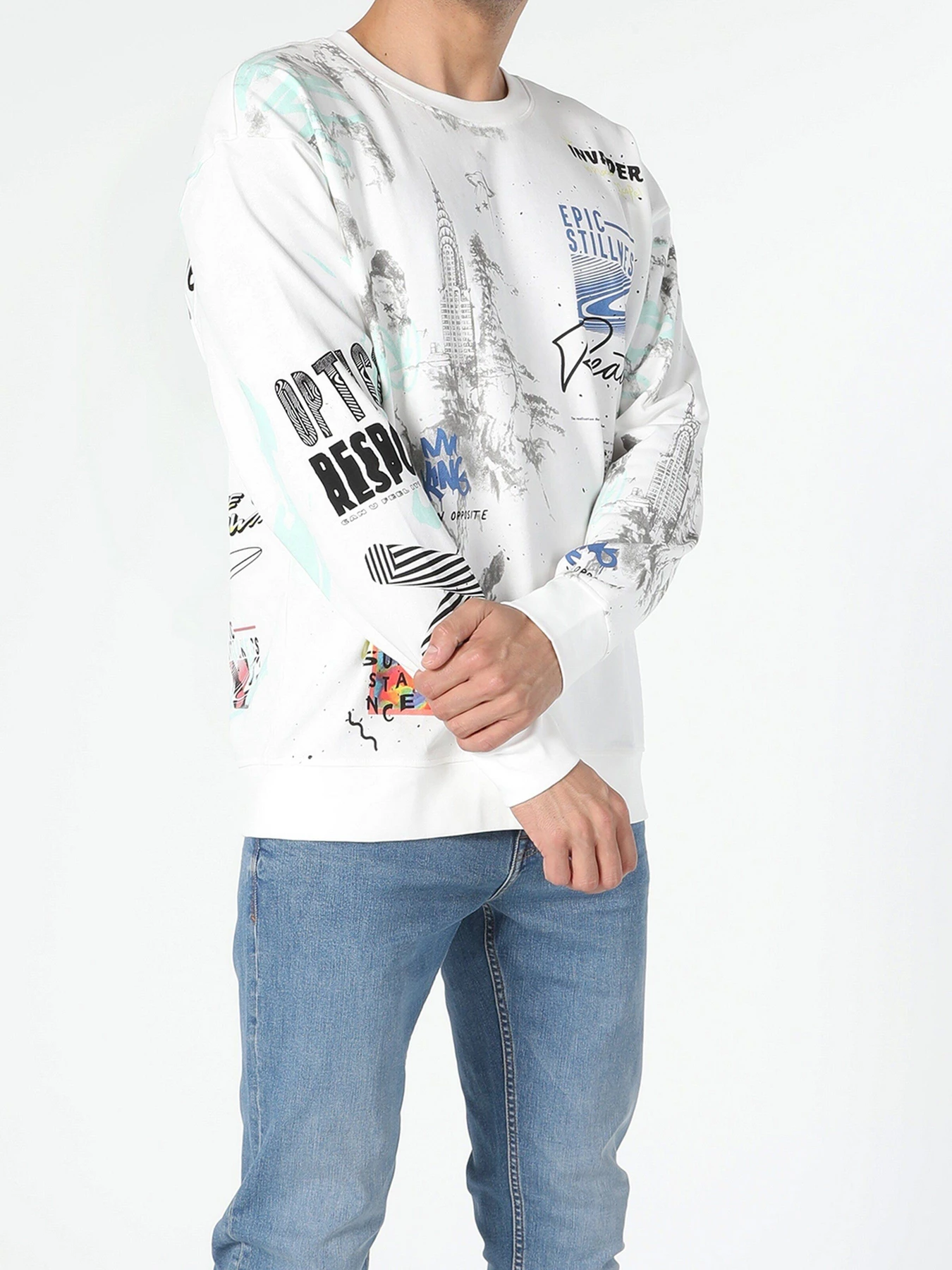 Худи и свитшоты Colin’s модель CL1054847WHT Худи и свитшоты Colin’s модель CL1054847WHT Фото