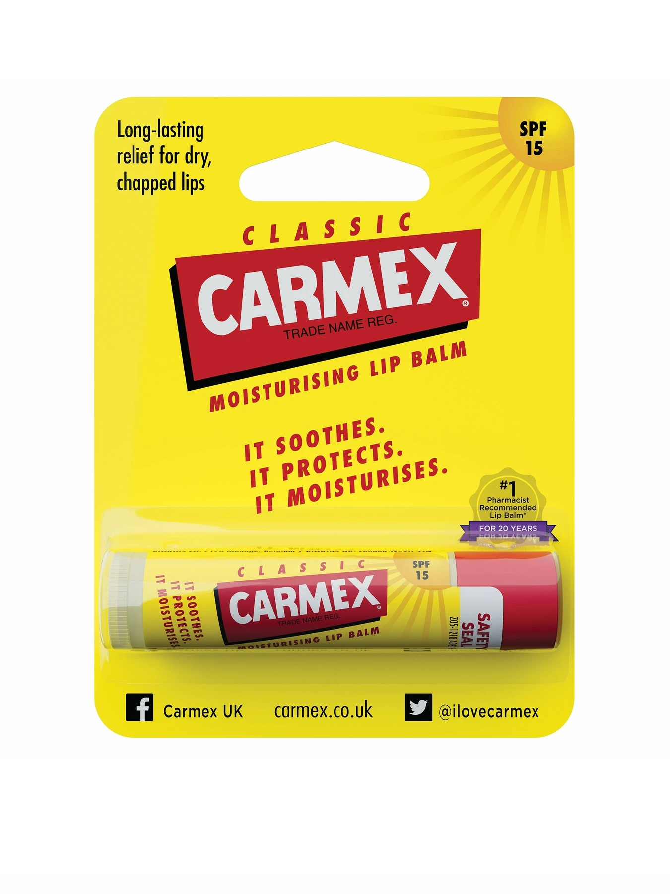Бальзам для губ SPF15 Classic Lip Balm Stick Carmex модель CX180 Бальзам для губ SPF15 Classic Lip Balm Stick Carmex модель CX180 Фото