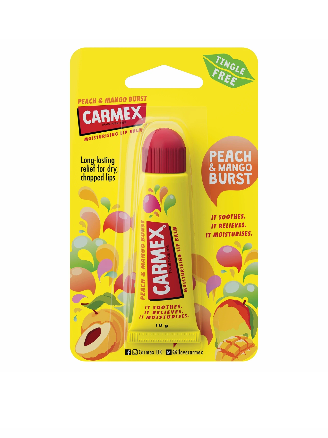 Бальзам для губ SPF15 Peach Mango Lip Balm Tube Carmex модель CX270 Бальзам для губ SPF15 Peach Mango Lip Balm Tube Carmex модель CX270 Фото