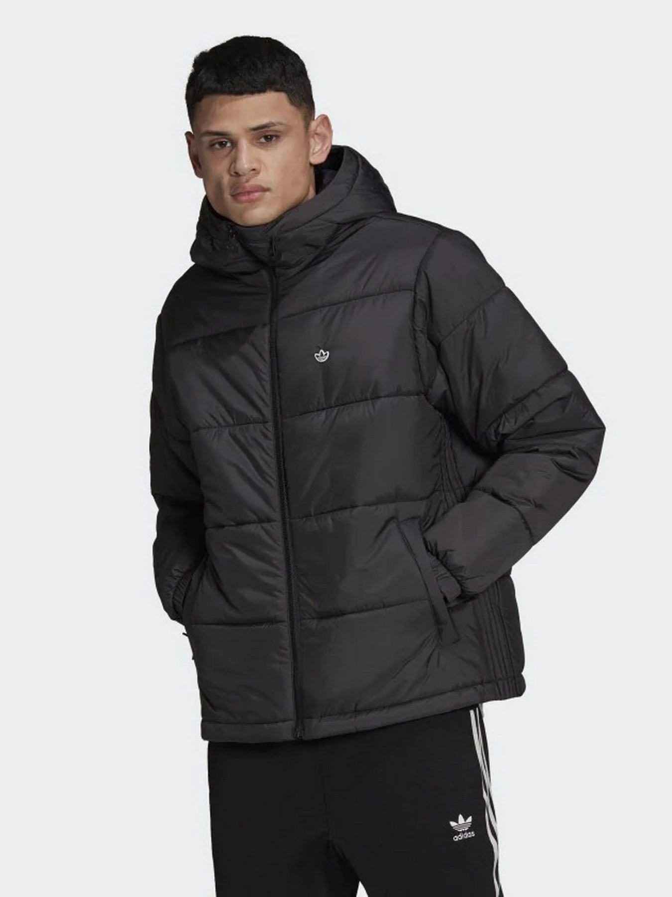 Куртки и дубленки Adidas PAD HOODED PUFF модель H13555 Фото