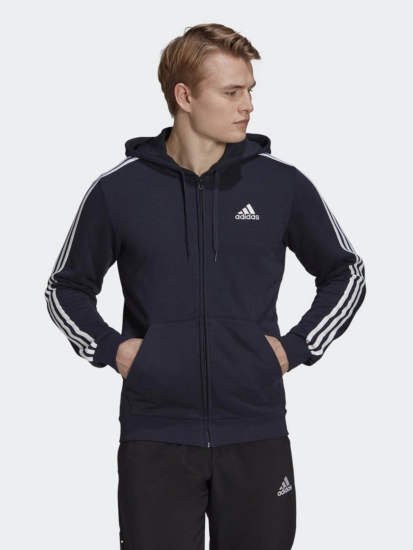 Худи и свитшоты Adidas Essentials 3-Stripes модель GK9033 Фото