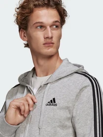 Худи и свитшоты Adidas Essentials French Terry 3-Stripes Full-Zip модель GK9034 Фото