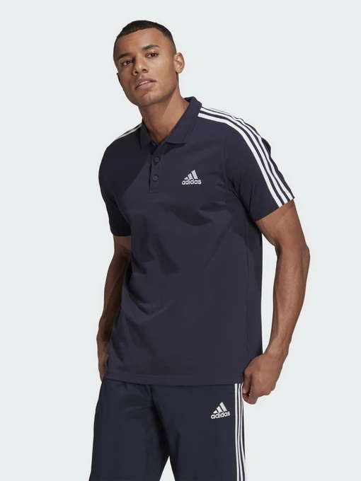Футболки и поло Adidas AEROREADY Essentials Piqué Embroidered Small Logo 3-Stripes модель GK9100 Фото