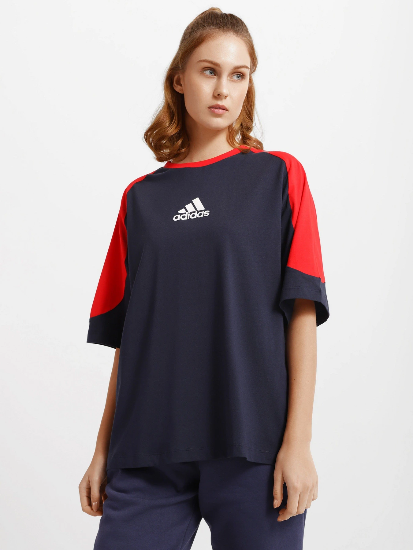 Футболки и поло Adidas Essentials Colorblock Boyfriend модель HA6620 Фото