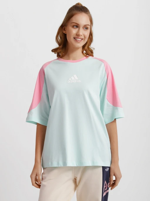 Футболки и поло Adidas Essentials Colorblock Boyfriend модель HD6785 Фото