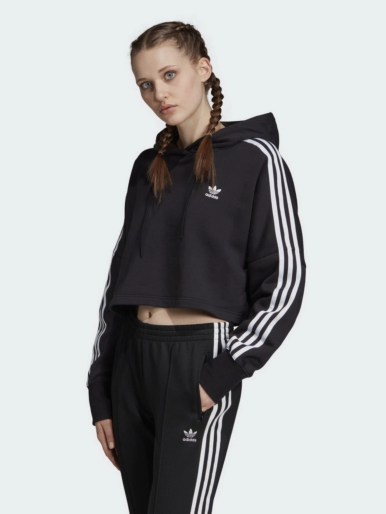 Худи и свитшоты Adidas Originals Cropped модель ED7554 Фото