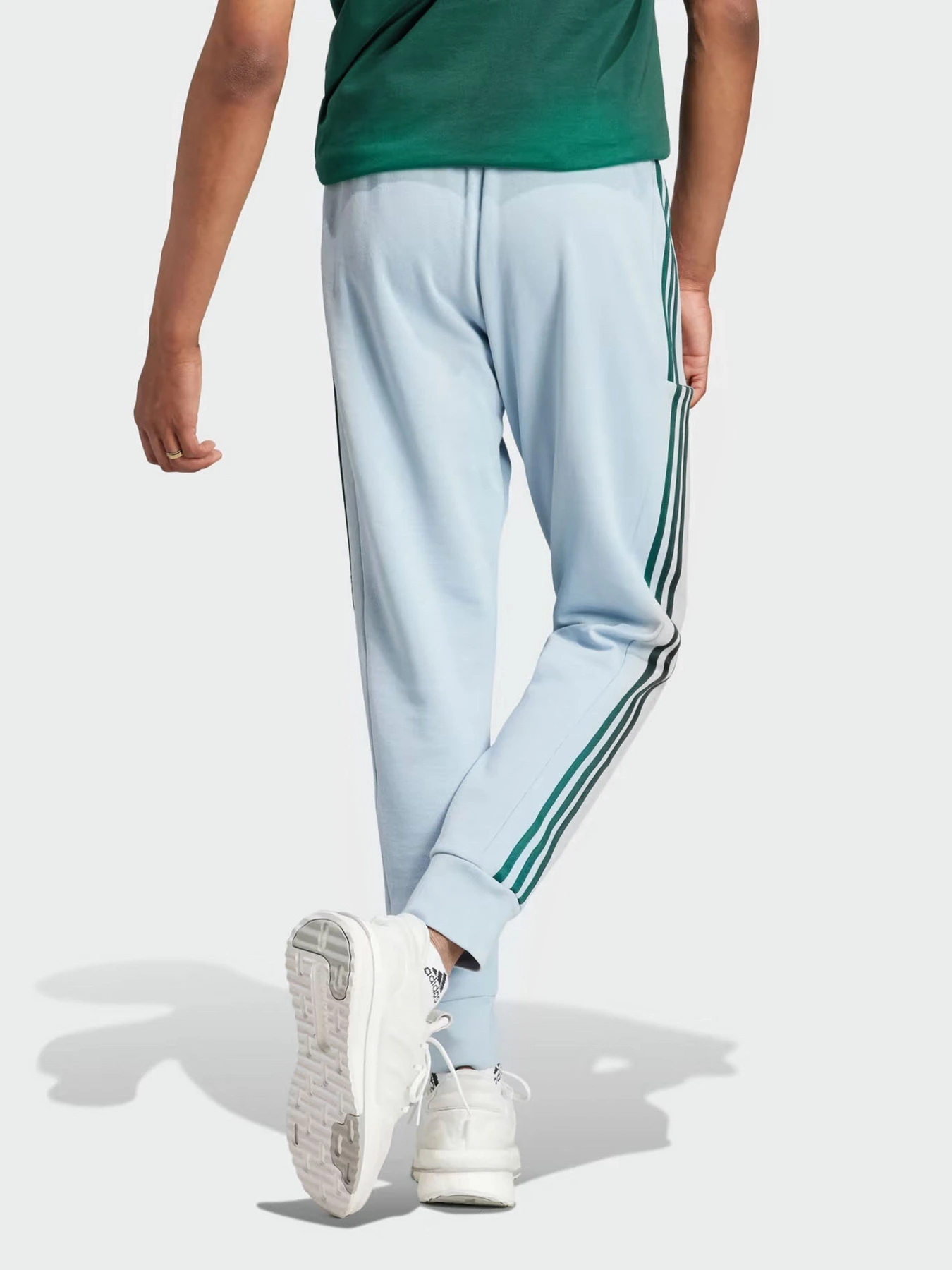 Брюки Adidas Essentials French Terry Tapered Cuff 3-Stripes модель IJ8700 Брюки Adidas Essentials French Terry Tapered Cuff 3-Stripes модель IJ8700 Фото