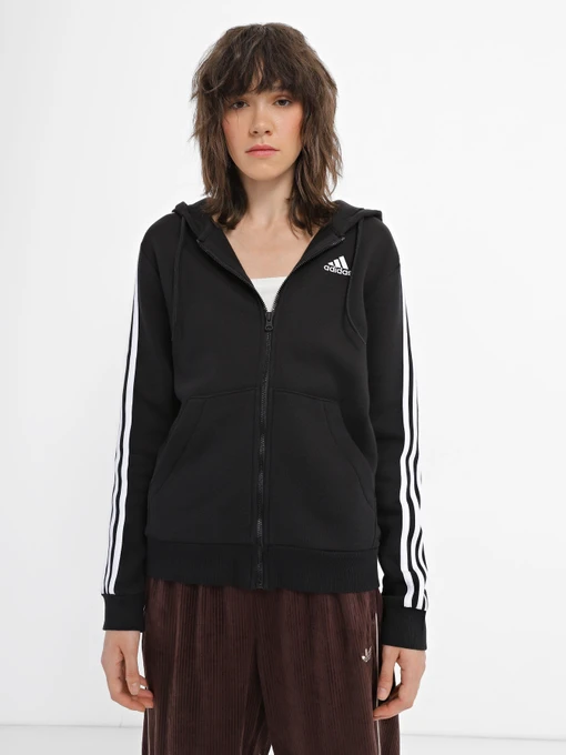 Худи и свитшоты Adidas Essentials 3-Stripes Full-Zip Fleece модель HZ5743 Фото