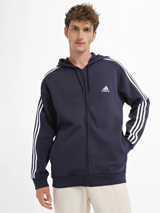 Худи и свитшоты Adidas Essentials Fleece 3-Stripes Full-Zip модель IJ6478 Фото