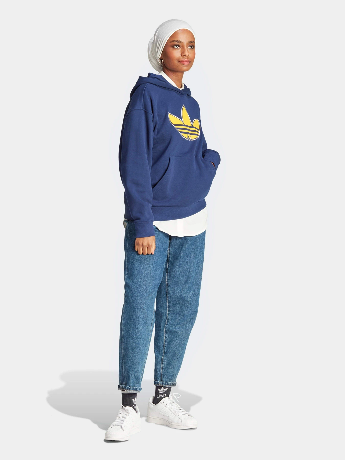 Худі та світшоти Adidas Pearl Trefoil Boyfriend Originals модель IL2422 Фото