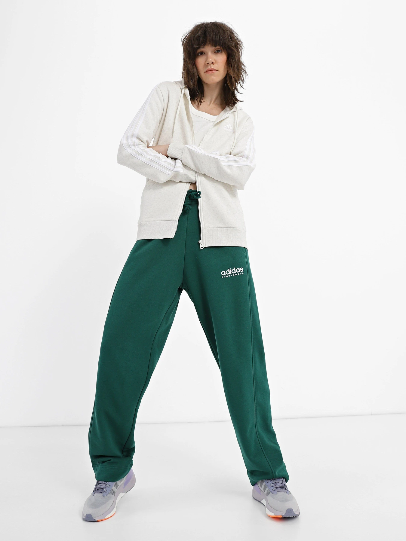 Худі та світшоти Adidas Essentials 3-Stripes Full-Zip Fleece модель IM0239 Фото