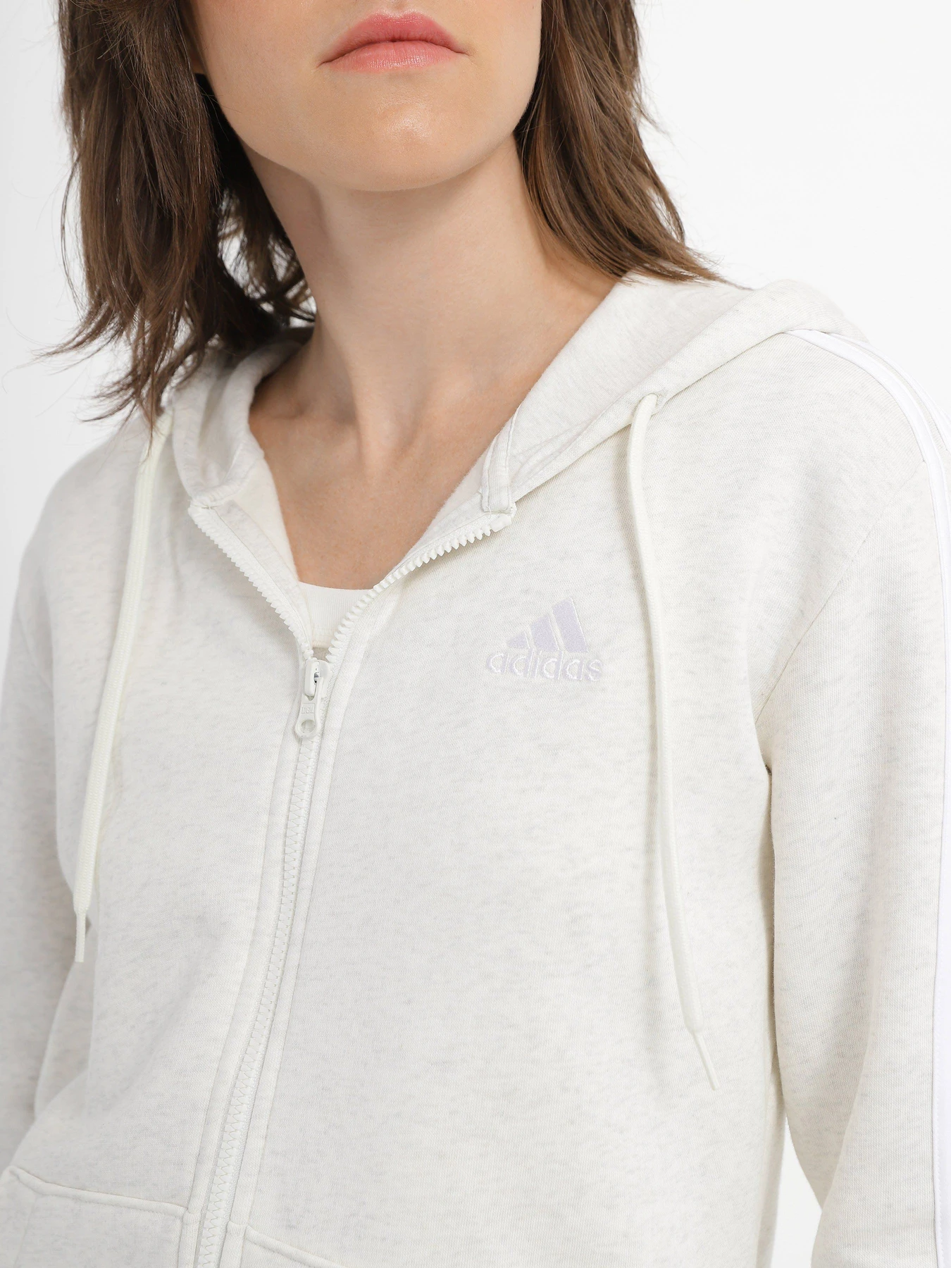 Худі та світшоти Adidas Essentials 3-Stripes Full-Zip Fleece модель IM0239 Фото